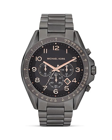 michael kors oversized gunmetal bradshaw watch 48mm